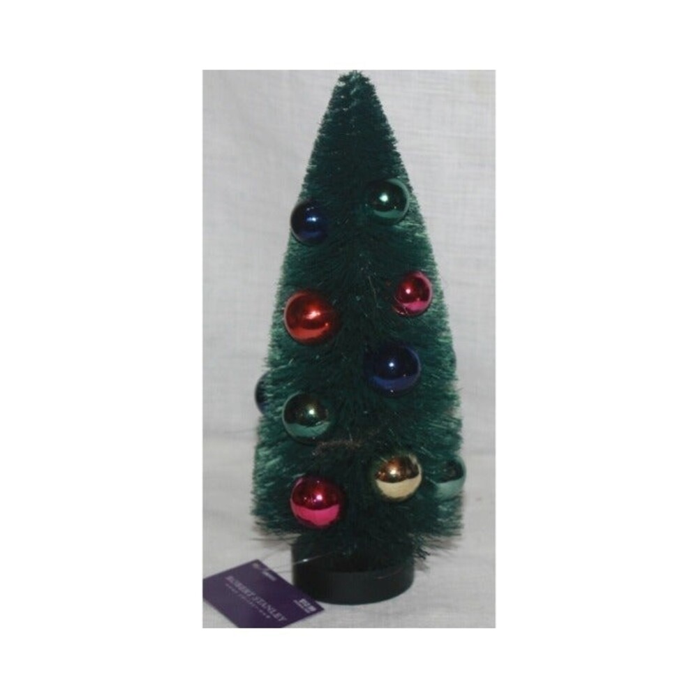 Robert Stanley 9" Tall Decorated Bottle Brush Table Top Tree